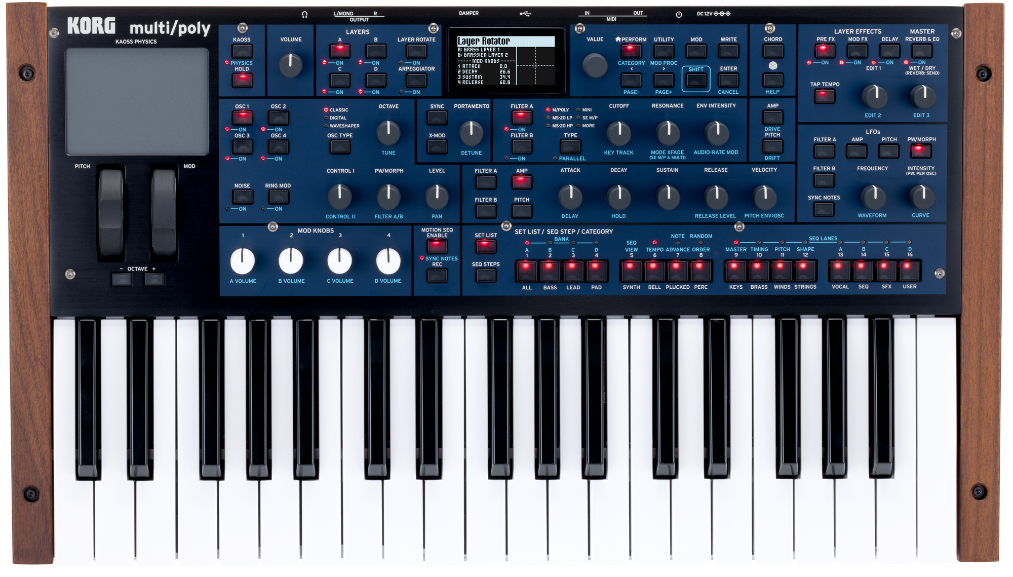 KORG Multi/Poly 37-Keys Virtual-Analog Synthesizer