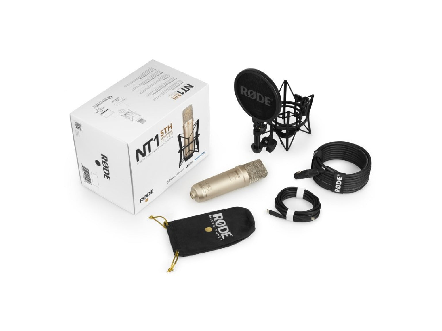 RODE NT1 5th Generation Silver, USB- und XLR-Kondensatormikrofon
