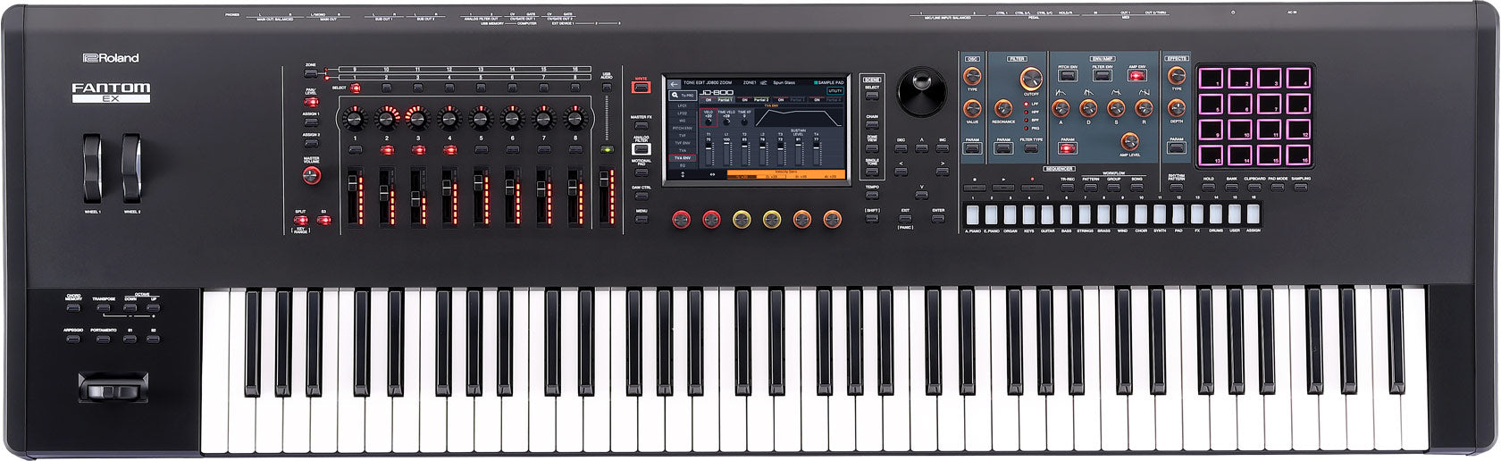 ROLAND FANTOM-7 mit EX-Erweiterung Synthesizer Workstation Occasion