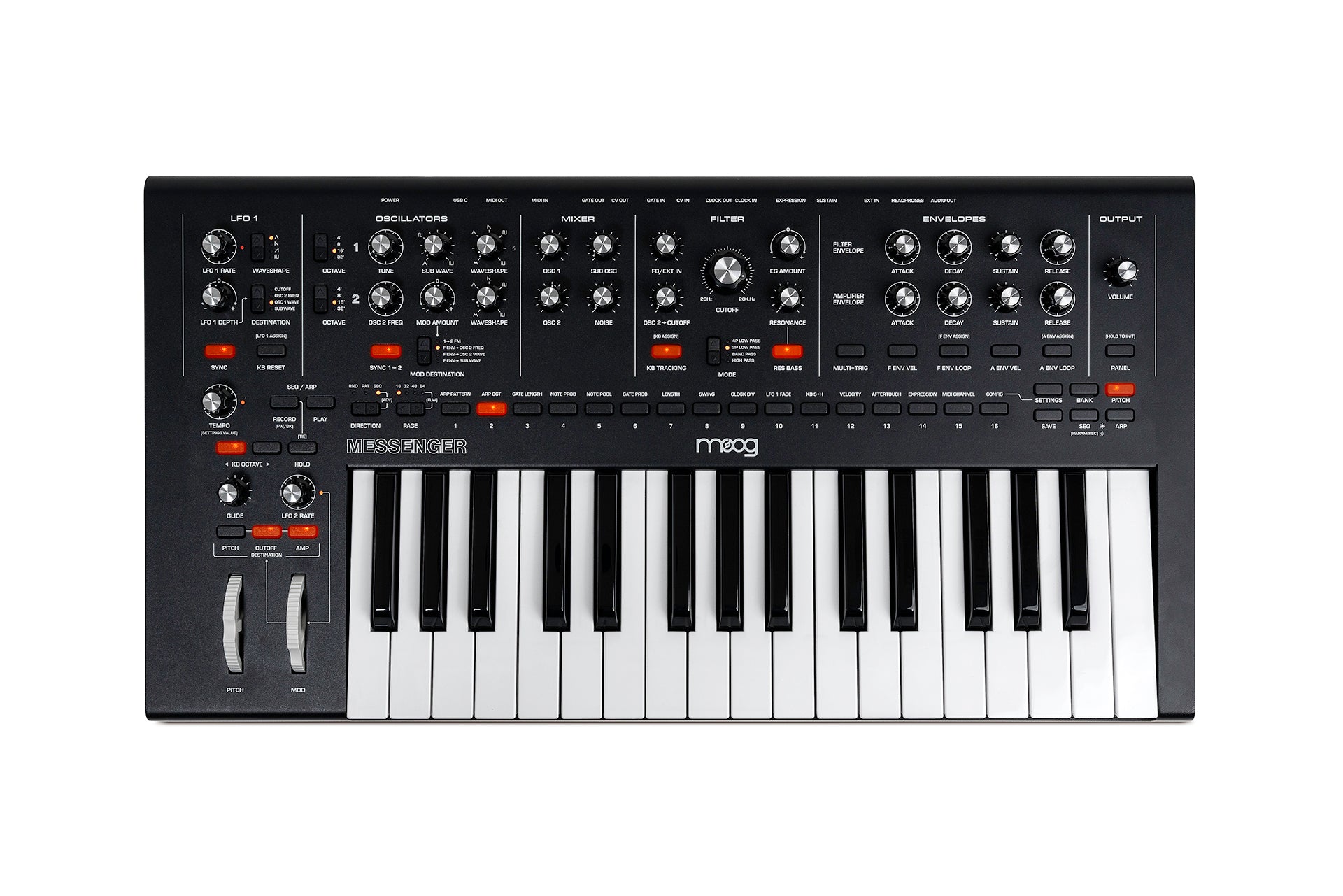 MOOG Messenger monophoner analoger Keyboard-Synthesizer